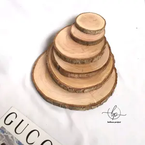 7-13CM WOODSLICE NATURAL TATAKAN KAYU RINGBOX KERAJINAN DF40