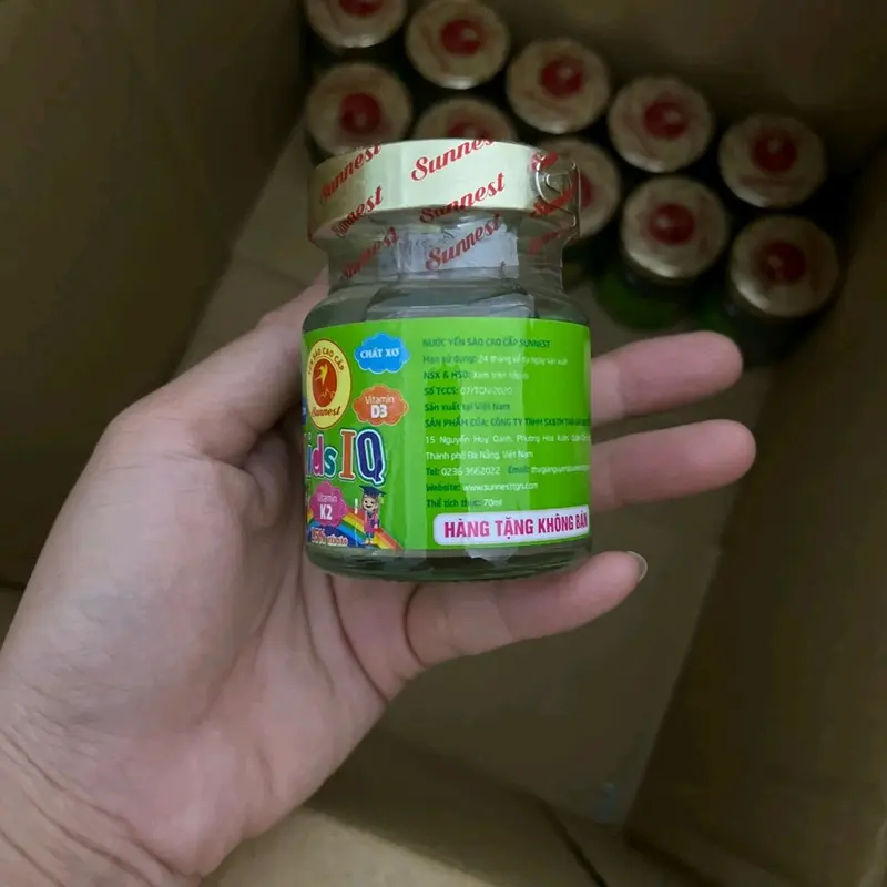 Combo 10 Lọ kid IQ 25% yến bổ dưỡng cho bé date mới, hổ trợ sức khỏe. bổ sung  Vitamin và Men Vi Sinh 3