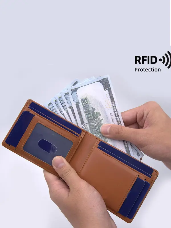 Men's Business Minimalist Carbon Fiber Pattern RFID Blocking Wallet, Exquisite Wallet with Card Slots, Trendy All-match & Exquisite Wallet for Birthday Gift 2