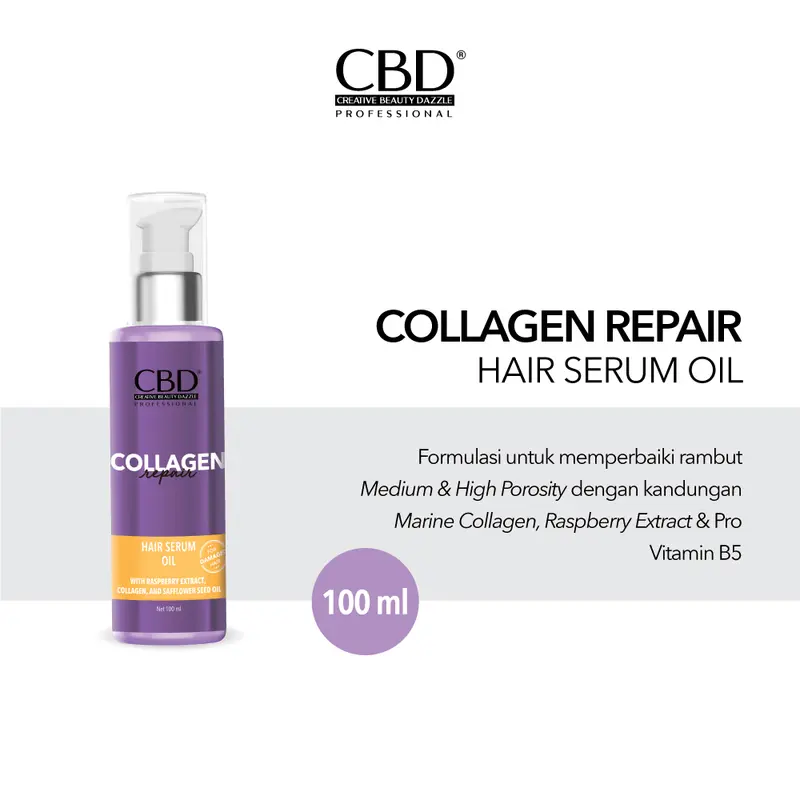 CBD Collagen Repair Hair Serum Oil 100ml 0