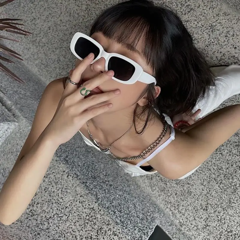 Gm New Sunglasses Women's European and American Hip Hop Personality Small Frame Sunglasses All-Match Uv-Proof Disco Jumping Funny Glasses Men