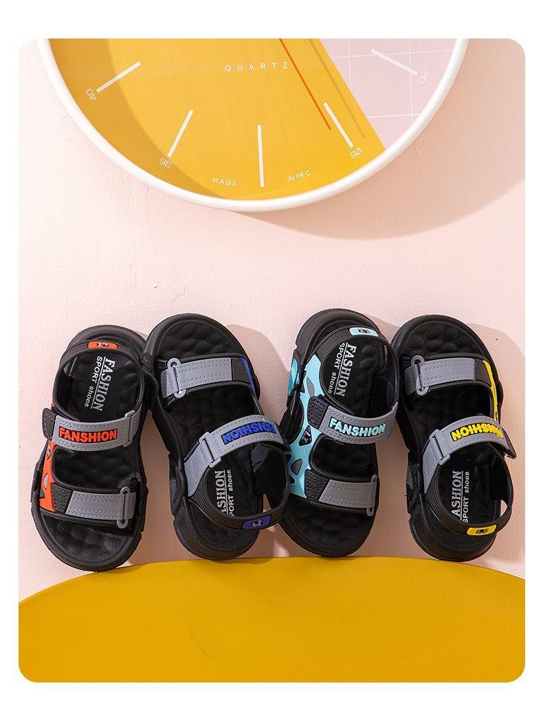 Product Introduction of Sandal Lelaki, Gaya Korea, Ketibaan Baru untuk Musim Panas 2025, Sesuai untuk Kanak-kanak Besar dan Kanak-kanak, Tapak Lembut, Tidak Licin, Kasut Pantai Lelaki Kecil 16