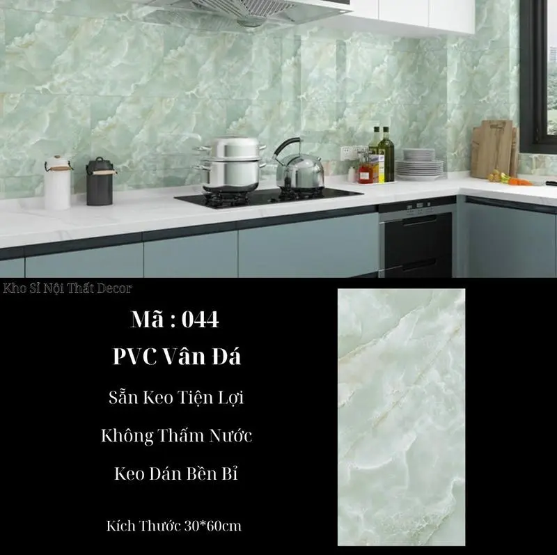 Combo 100 Miếng Dán Tường Phủ PVC Tráng Nhôm Kích Thước 60 x30cm Decor Phòng , Tuỳ Chọn Nhiều Mẫu 2