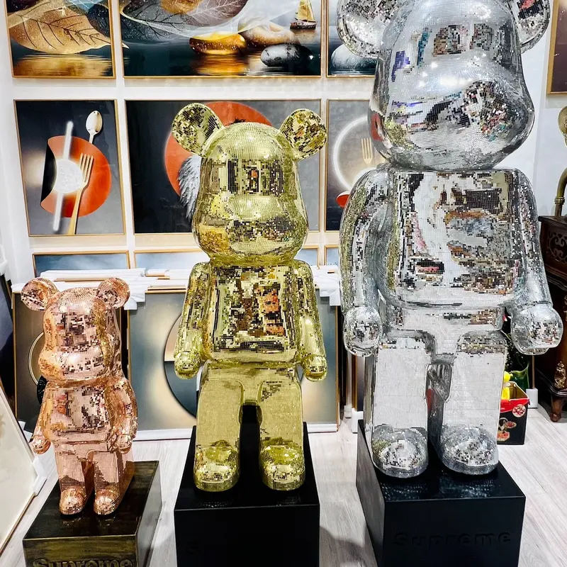 GẤU BearBrick 35cm - TRANG TRÍ NHÀ - DECOR SANG TRỌNG Decor Phòng Phòng Khách Tượng 0