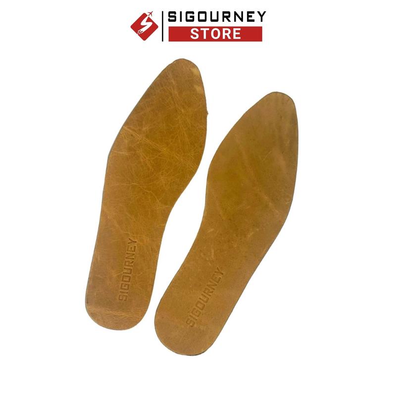 Lót Giày Da Bò Thật Cao Cấp, Lót Giày Êm Chân Thấm Hút Mồ Hôi SIGOURNEY Miếng Lót Giày