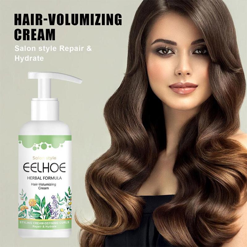 Product Introduction of Curly Hair Volumizing Cream,Styling Essence, Curl Defining Style Repair Hair Frizz, Curl Gel U0R4 23