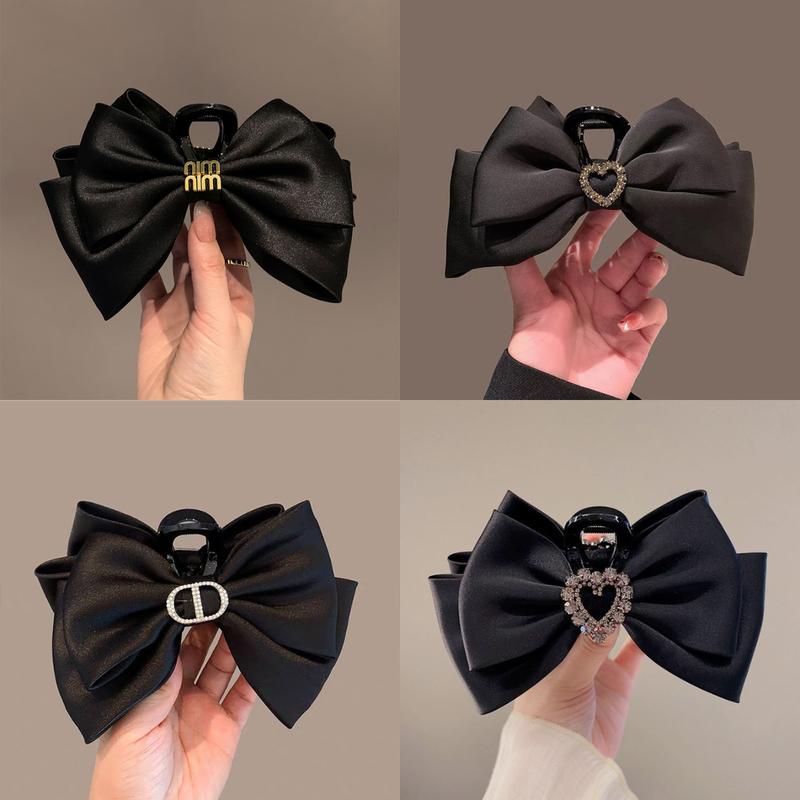 A188 kẹp tóc nơ  gắn nơ bản to, kẹp 13cm chất vải mềm mịn