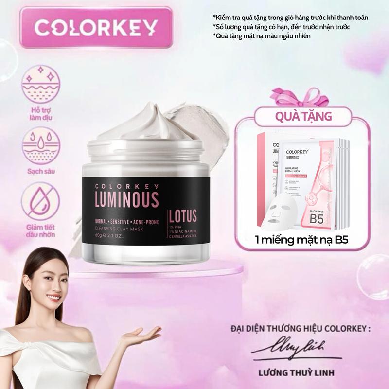 Mặt Nạ Bùn COLORKEY LUMINOUS Làm Sạch Da Không Gây Khô Da Khi Dùng - Làm Mềm Và Dưỡng Ẩm Cho Da