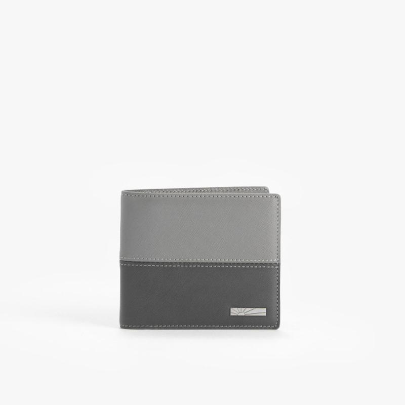 Ví nam nữ da bò BAMA Wallet W602 nhiều ngăn dáng ngang siêu mỏng gọn nhẹ chất liệu da saffiano chống xước