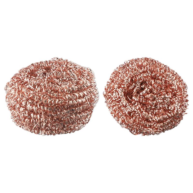 10PCS Copper Metal-Wire Sponge Ball Iron Tip Nozzle Cleaner Slag Remover Cleaning Ball Desoldering Soldering Iron Mesh Filter 4