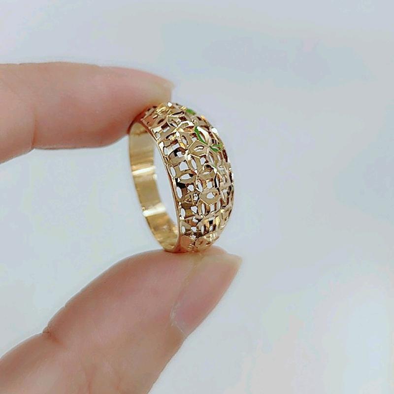  Nhẫn mo kim tiền đồng đỏ không xi màu miền tây 