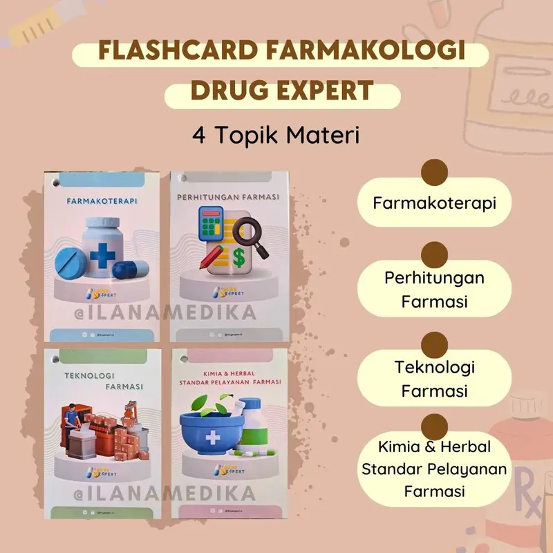 de-Flashcard of Pharmacy Farmasi Farmakologi Buku Kedokteran Farmasi 1