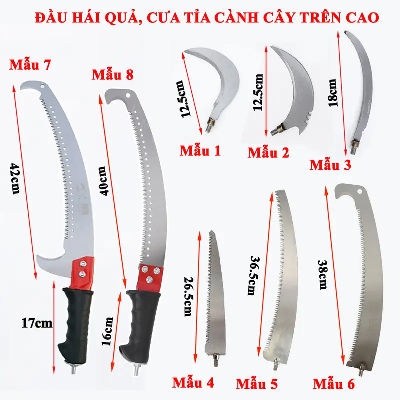 Đầu Cưa Tỉa Cành, Hái Quả Trên Cao Đa Năng 0