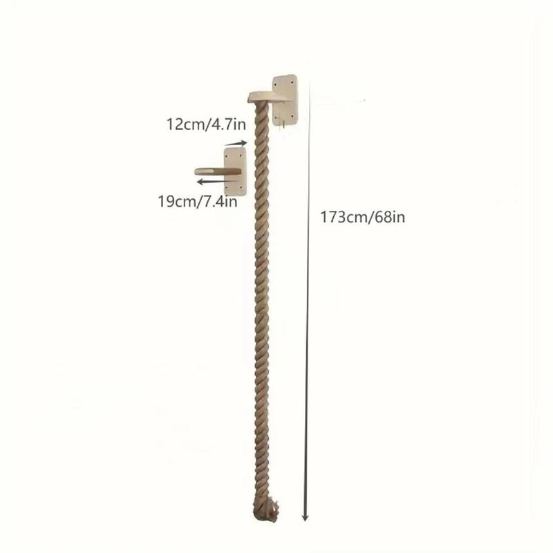 Product Introduction of Cat Scratching Post Rope Wall Mounted for Small Living Areas 63inch Rope 0