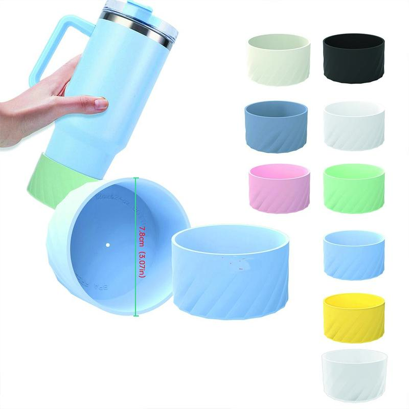 Product Introduction of Silicone Water Bottle Holder, 1 Count Anti Slip Sports Water Cup Boot Base, Water Bottle Sleeve for 40oz Stanley Tumbler, Outdoor Accessories 2