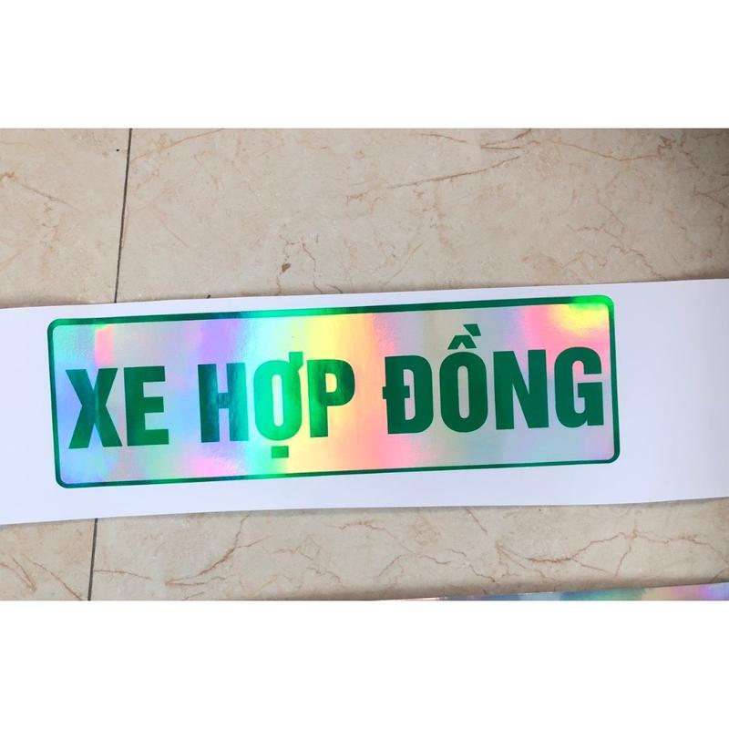 Tem decal Phản Quang Xe Hợp Đồng dán ô tô, taxi, xe du lịch...decal chống nước chống phai màu (SL:1 cái) Nhãn Dán tem  phù