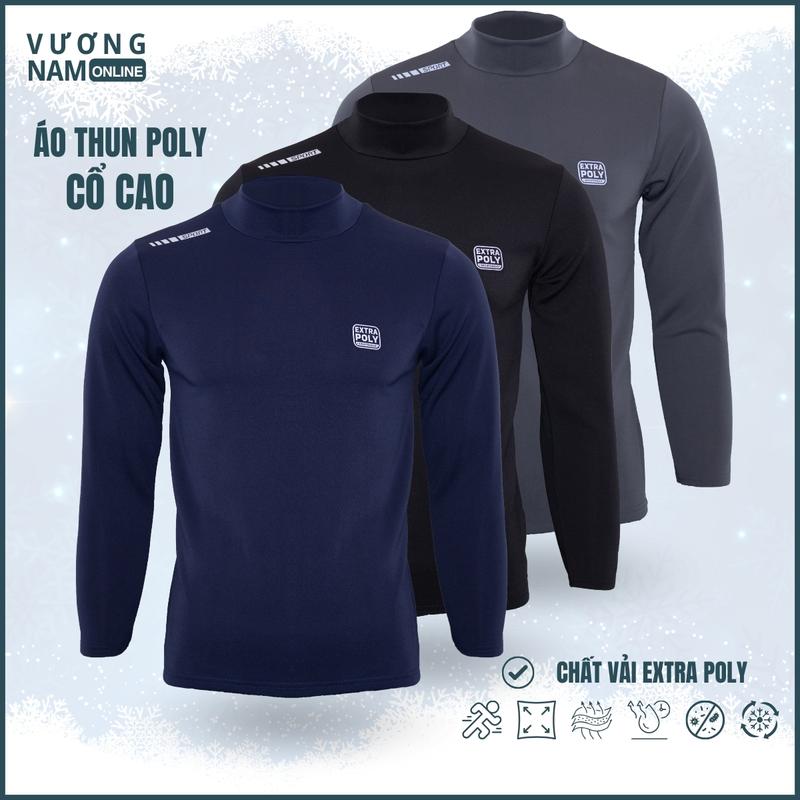 Áo giữ nhiệt nam cổ tròn và cao 3 phân EXTRA POLY dòng cao cấp chất vải dày đẹp co giãn 4 chiều ôm vừa chống nắng VNO149