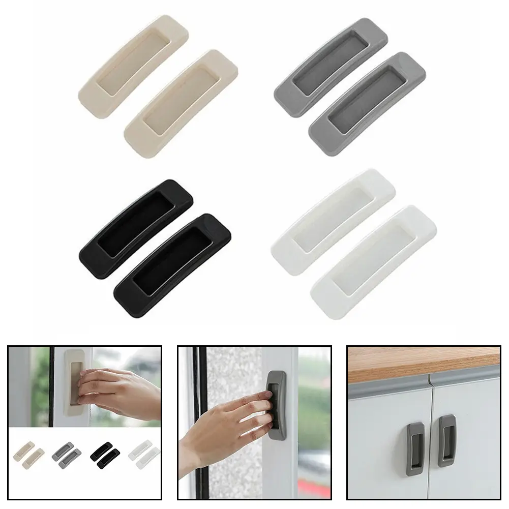 2-piece multi-purpose handle cabinet sliding door glass handle no need to punch