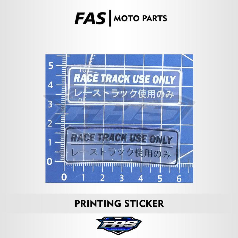 Stiker RACE TRACK USE ONLY Transparan Bening - Shop | Tokopedia