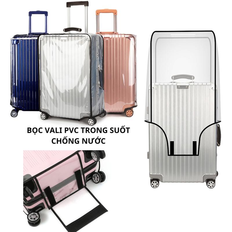 [Đủ Size] Túi trùm vali trong suốt chống trầy xước chống nước bằng nhựa PVC cao cấp Phụ Kiện Vali