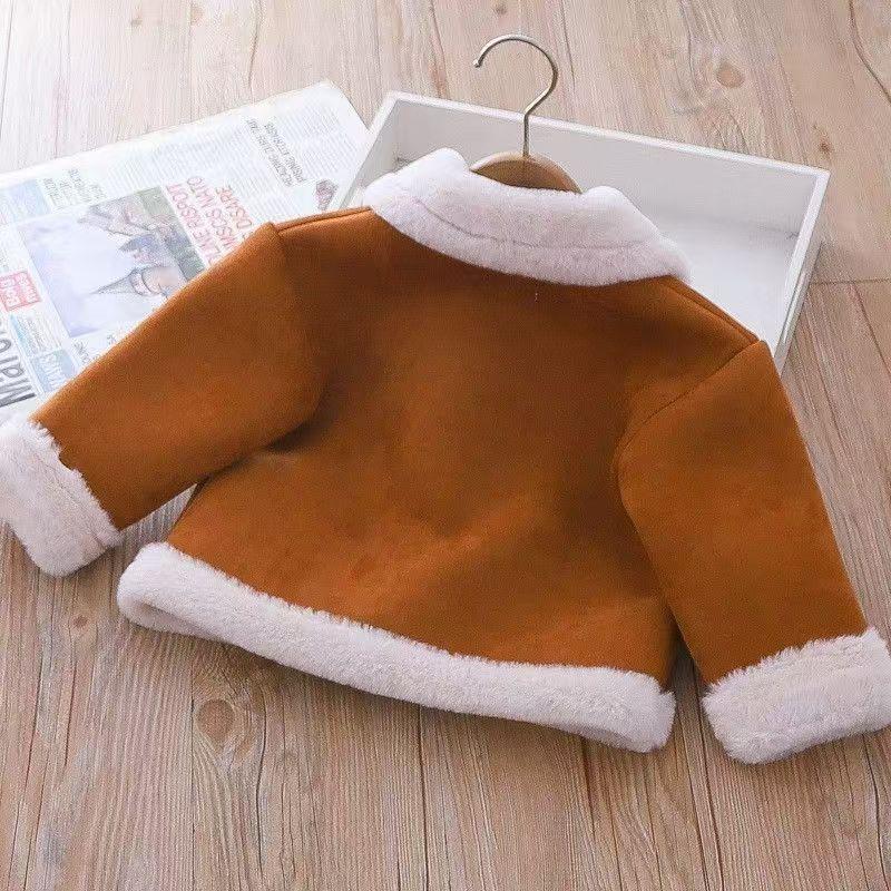 Product Introduction of Áo Khoác Bé Gái, Mùa Thu Và Mùa Đông, Lót Lông Cừu, Áo Khoác Lông Và Da Cho Trẻ Em, Quần Áo Mùa Đông Cho Em Bé, Áo Phong Cách Phương Tây, Hợp Xu hướng 5