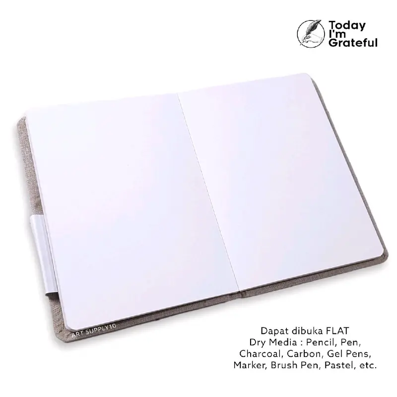 Sketchbook Hard Cover Kulit Oscar & Fabric Jurnal A5 250gsm 80 Pages / Cover Kain Kertas Paper 4