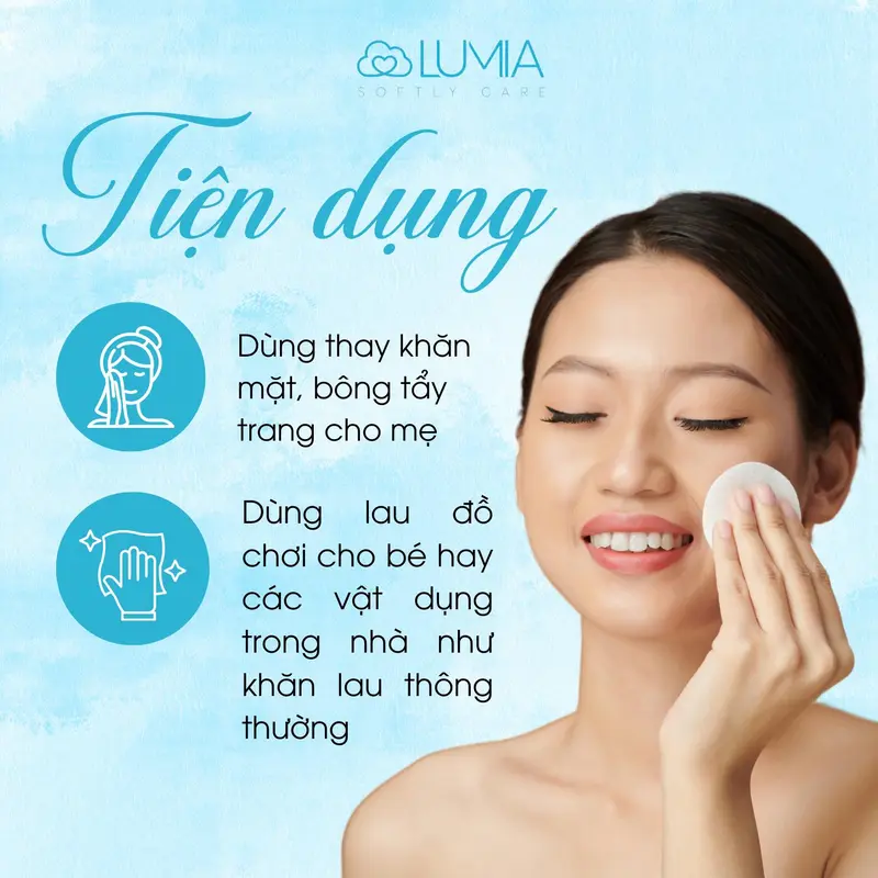 [Đa Kho] [Tặng Gói 600G] Combo 2 Túi 900GR VÀ 300GR Khăn Vải Khô Đa Năng Dành Cho Mẹ Và Bé Lumia An Toàn  Cho Bé 7