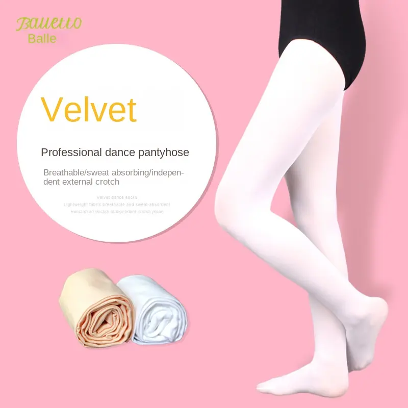 Ballet Socks Children's White Dance Socks Female Students Art Exam Flesh Pink Pantyhose Thin Flesh Stockings