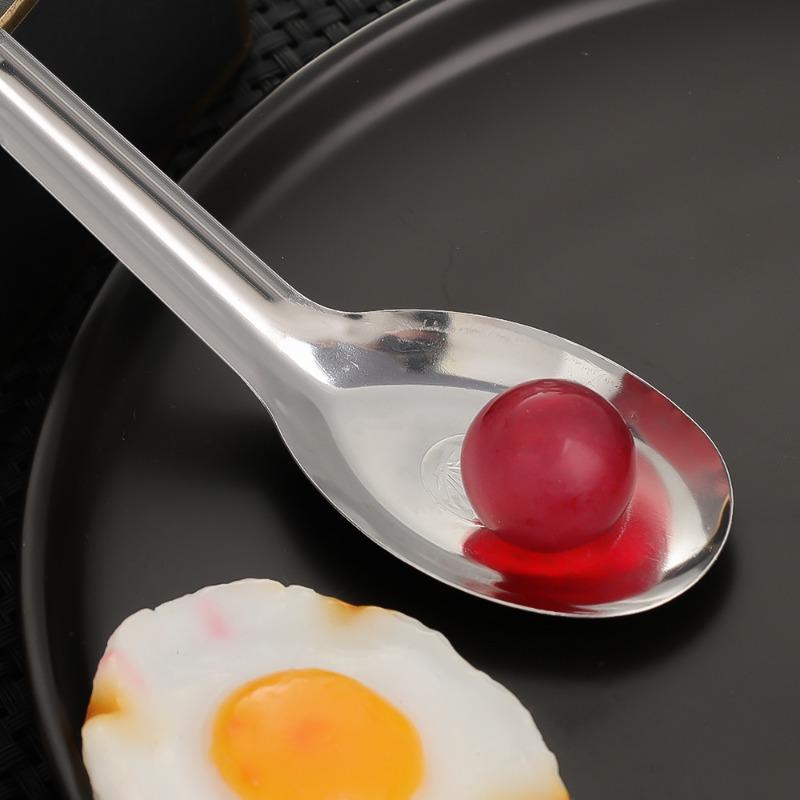 1/5Pcs Stainless Steel Flat Bottom Soup Spoons Silver Color Polished Home Kitchen Tableware Food Rice Dessert Spoon Household Supplie 5