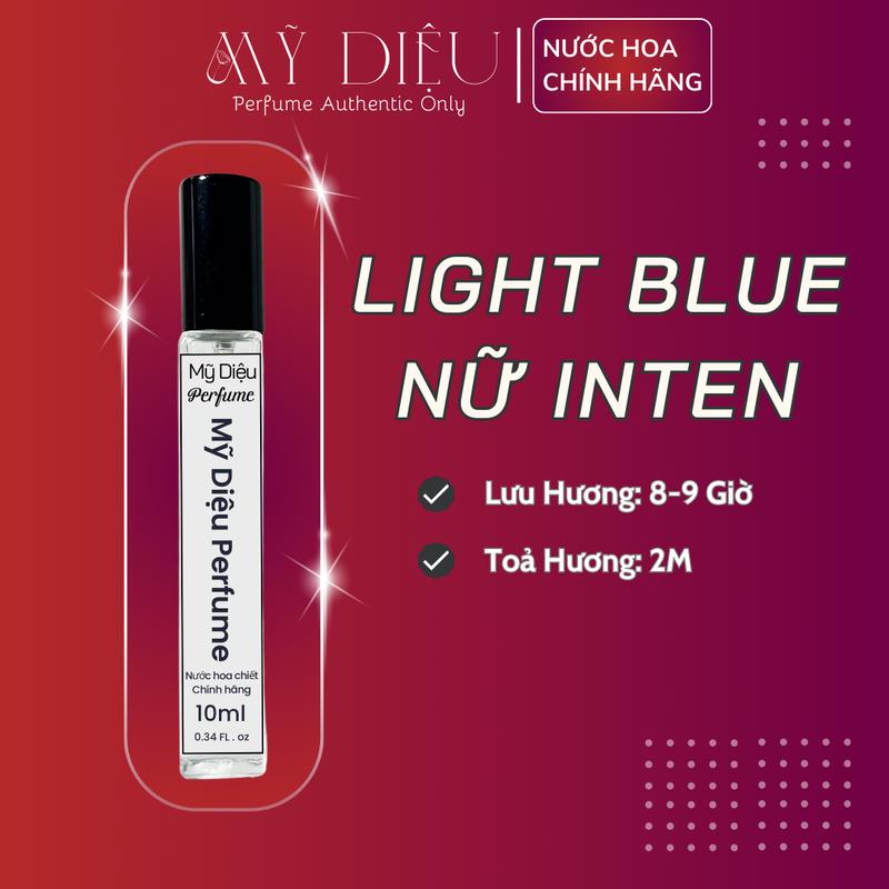 Nước Hoa 10ml Light Blue Nữ Thanh Mát Sang Trọng Perfume Women Xịt Thơm