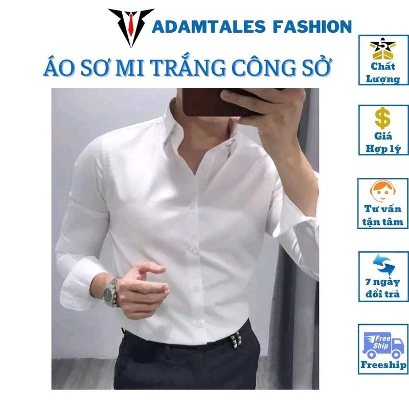 [Hàng VNXK]Áo sơ mi trắng dài tay công sở ATF-003 để mặc công sở hoặc chú Rể form slim fit ôm dáng kiểu thời trang Hàn Quốc cho giới trẻ, chất cotton lụa cao cấp chống nhăn. 2