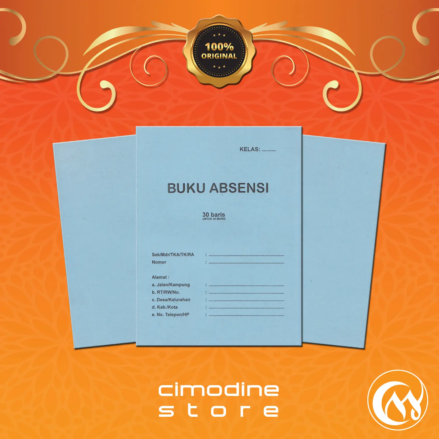 BUKU ABSEN 30 BARIS | Daftar Hadir | 21x19 Cm | Penerbit Al-Karimiyah Kertas Paper Stationery
