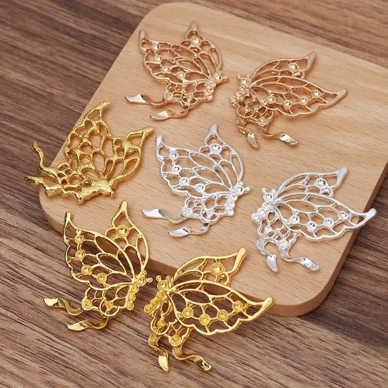 Phụ Kiện Trang Sức, Tự Làm, Thiết Kế Mới, Chất Liệu Hợp Kim, Kiểu Bướm Và Ngọc Trai, Phong Cách Cổ Trang, Kẹp Tóc, Vương Miện Tóc, Đầu Ép Lưng, Phụ Kiện Vật Liệu