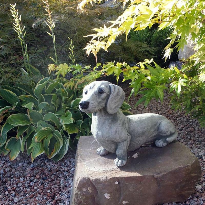 Product Introduction of Dachshund Statue Garden Decor Memorial Dog Figurines Puppy Lying Down Decor Garden Decoration  Accessories Home Garden Decor 20