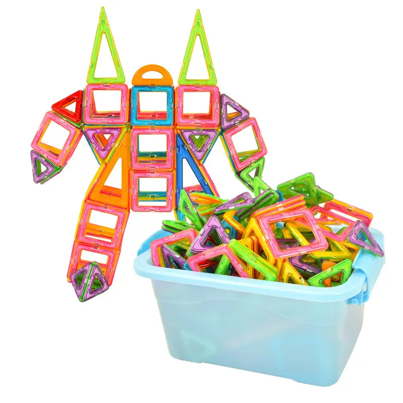 Magnetic building blocks children, magnetic tile puzzles boys, girls, and babies, magnet stickers for puzzle assembly toys