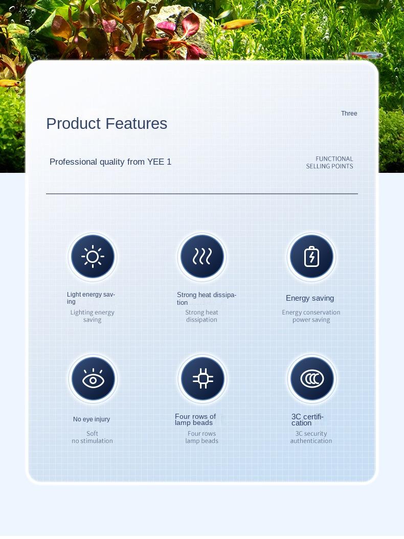Product Introduction of ไฟตู้ปลา, ไฟ LED, ไฟประหยัดพลังงาน, ป้องกันน้ำกระเซ็น, เหมาะสำหรับตู้ปลาและพืชน้ำ, สว่างมาก, ขายึดภูมิทัศน์ขนาดเล็ก, ไฟคลิปขนาดเล็ก ไฟ  ตู้ปลา  24  นิ้ว ไฟ  ติดตู้  ปลา 2