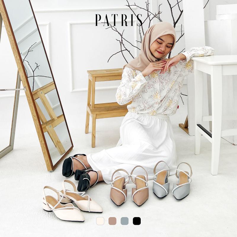 PATRIS Celeste Mules Wanita Heels / Hak 5 Cm Black Shoes Pesta 9