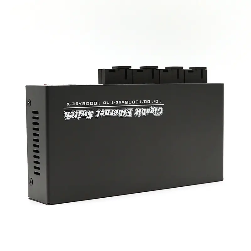 Gigabit Ethernet Switch MEDIA Converter Single Mode 4 1.25G SC 3 1000M RJ45 4