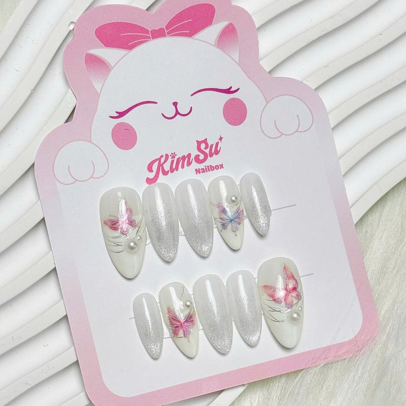 [M146] KimSu Nailbox mắt mèo mix họa tiết  hồ điệp