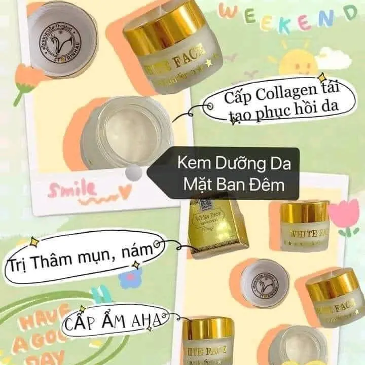 Kem white face hỗ trợ da mụn. chăm sóc da làm đẹp da  Kem Face 0