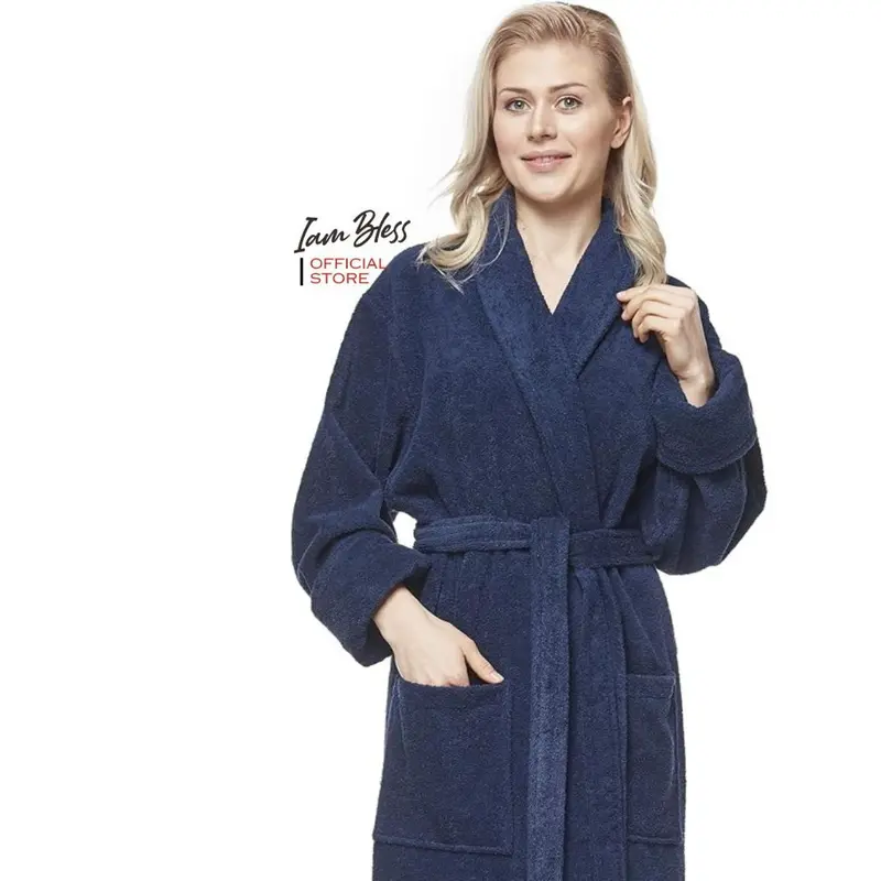 Kimono Handuk Lauren Basic Maxi IAMBLESS Panjang Pria Wanita All size Dress Hadiah Kado Jubah 1