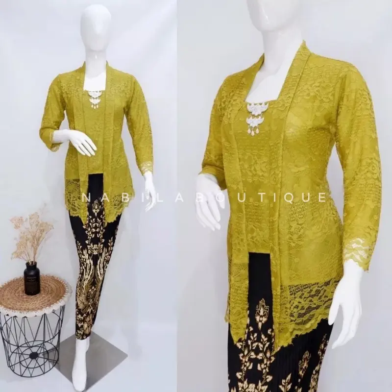 Kebaya Tunik / Tunik Tulle / Kebaya modern / Kebaya tile / Kebaya Kutubaru / Batik Couple Atasan Cantik Keluarga 6