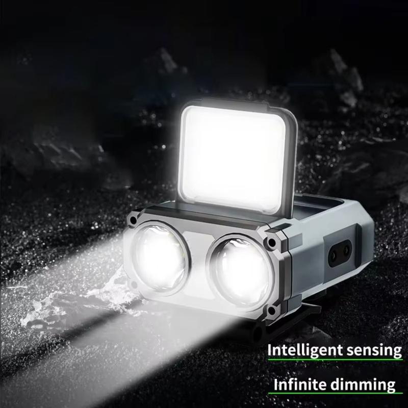 New 900LM LED Headlamp 5 Light Modes Sensor Head Light Type- - TikTok ...