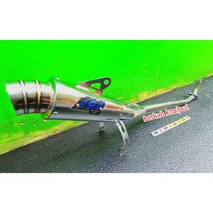 knalpot racing DOS untuk motor BEBEK ALL VARIAN/TYPE Supra X 125 old new Revo kharisma Blade Vega Jupiter crypton Shogun astrea grand legenda Smash Titan New Motorcycle Bulat