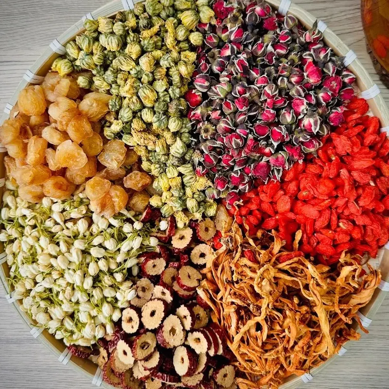 Trà Đông Trùng 7 Tự nhiên Tea Hữu cơ (đông trùng, kì tử, táo đỏ, long nhãn, hoa, hoa cúc, hoa nhài) Nước Trà Chè nướcuống túi tre duong tradong trunghathao trùnghạthảo ngủ ngon đẹp da táo tàu expert nhan giải độc mát gan thảo mộc dongtrung 7vi hồng nụ dàn 0