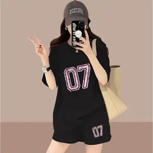 Kaos Wanita Trendy Angka 07 - Bisa Casual & Olahraga, Desain Sederhana