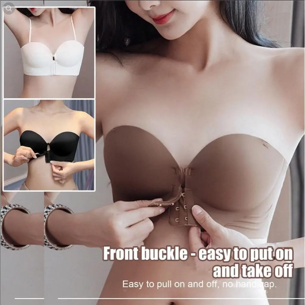 Front Button Lingerie Women's Small Chest Gathered to Show The Size of Vice-breast Anti-sagging Non-mark Bra Thickened Style