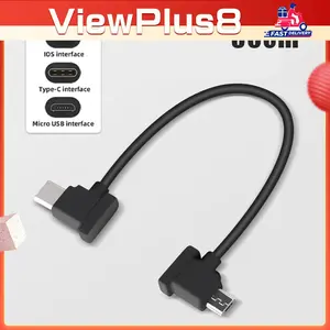Kabel OTG DJI Series untuk Mavic Air Mini Pro Tipe C Micro USB Lightning Panjang 30cm untuk Koneksi Remote Drone