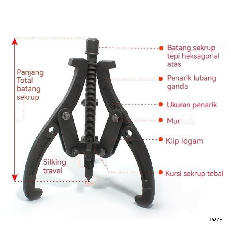 Alat Puller Gear 3-Jaw 3/4/6 Inch - Sesuai untuk Susun Bearing & Poros - Perkakas Mekanik Profesional Kualitas Tinggi