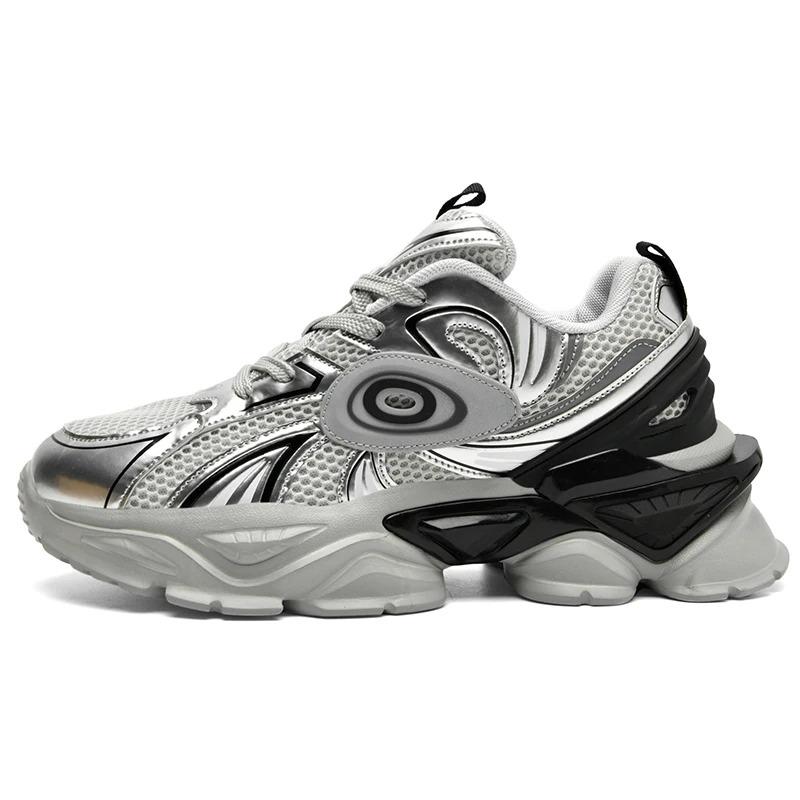 2024 Custom Man Sports Sneakers Turbine Design Height Increasing Elevator Blank Leather Casual Running Shoes for Men Trainers Training_voghion.com